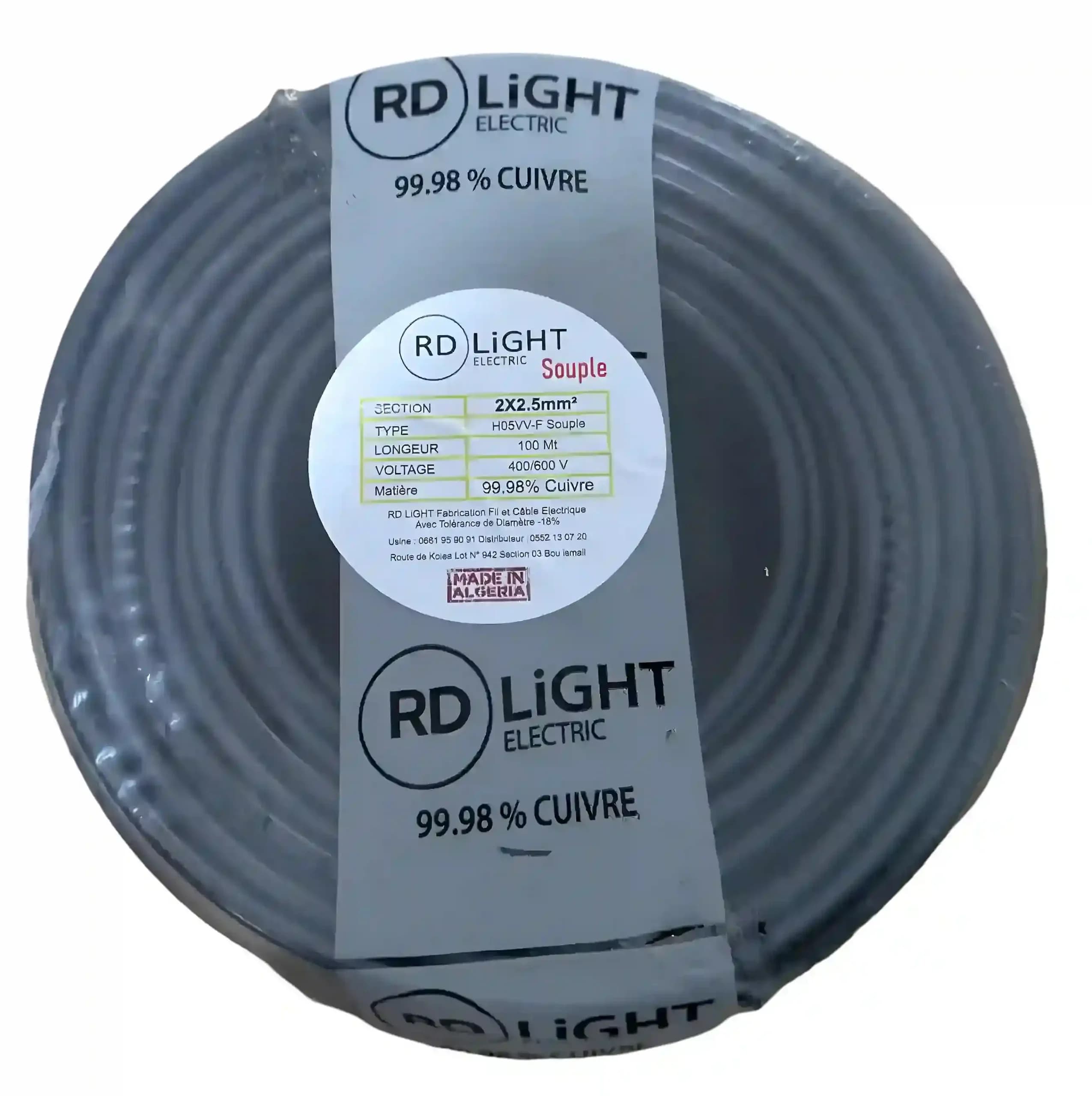 Câble souple DELKA 2x2,5 mm² - cuivre