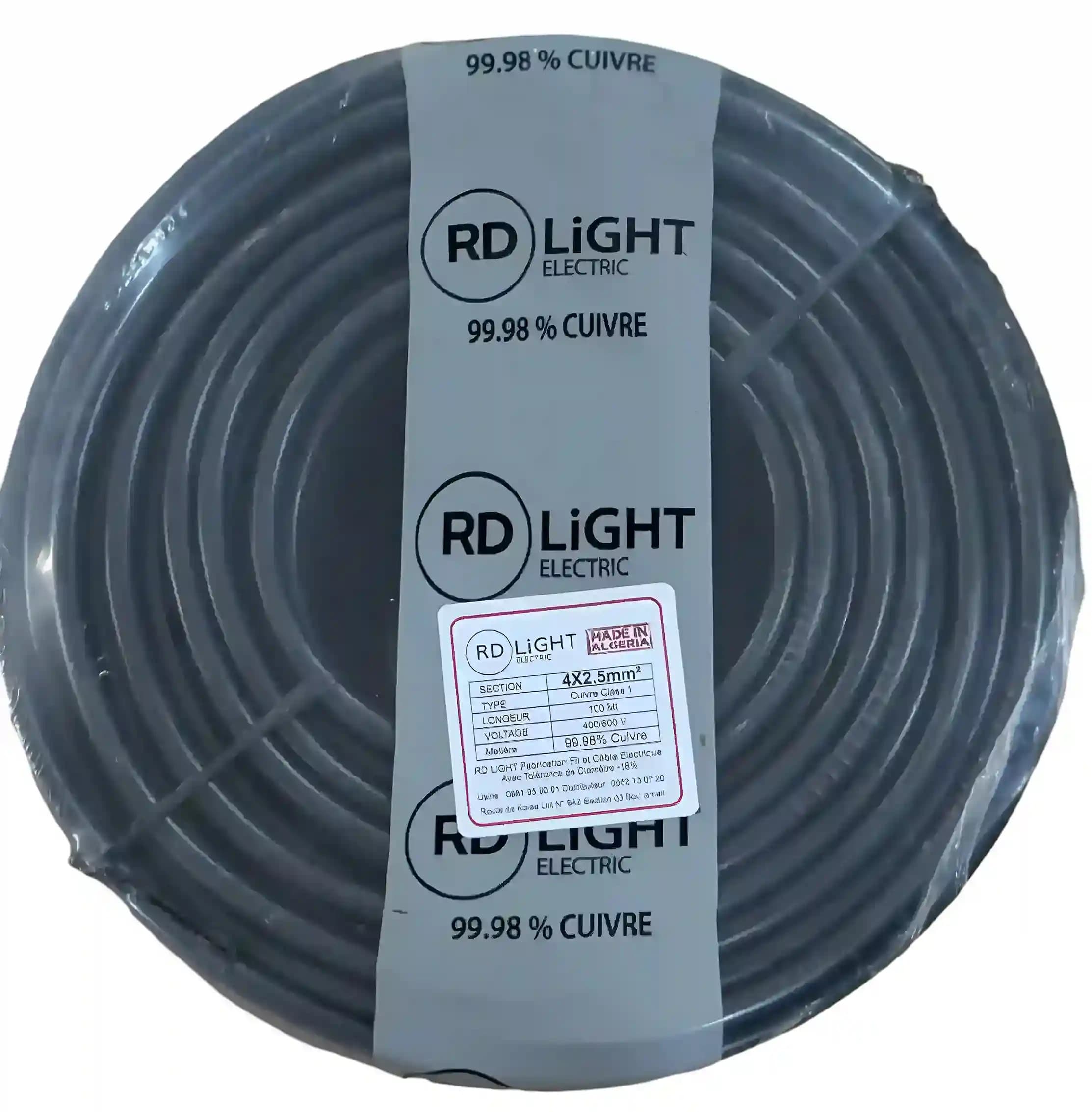 Câble rigide DELKA 4x2,5 mm² - cuivre
