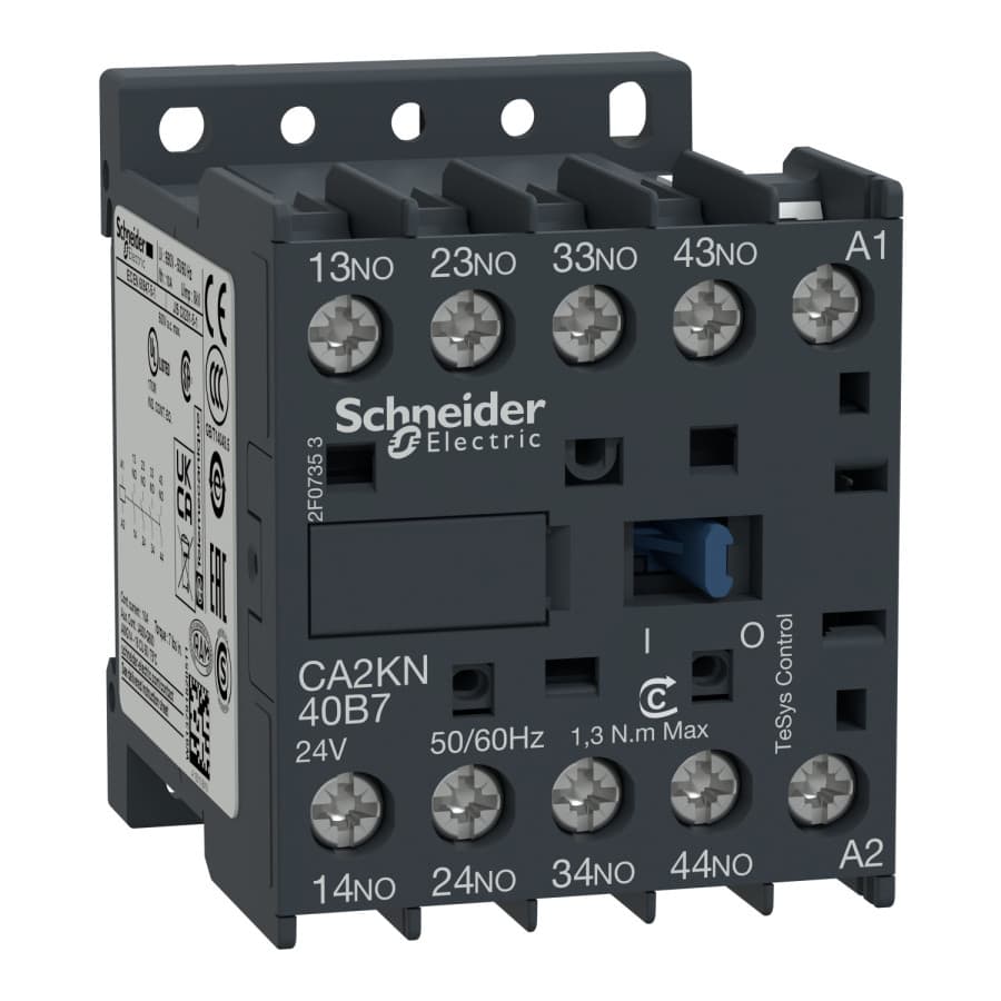 Contacteur d'automatisme Schneider TeSys K CA2KN40P7 – 4 F, 10 A, bobine 230 V CA