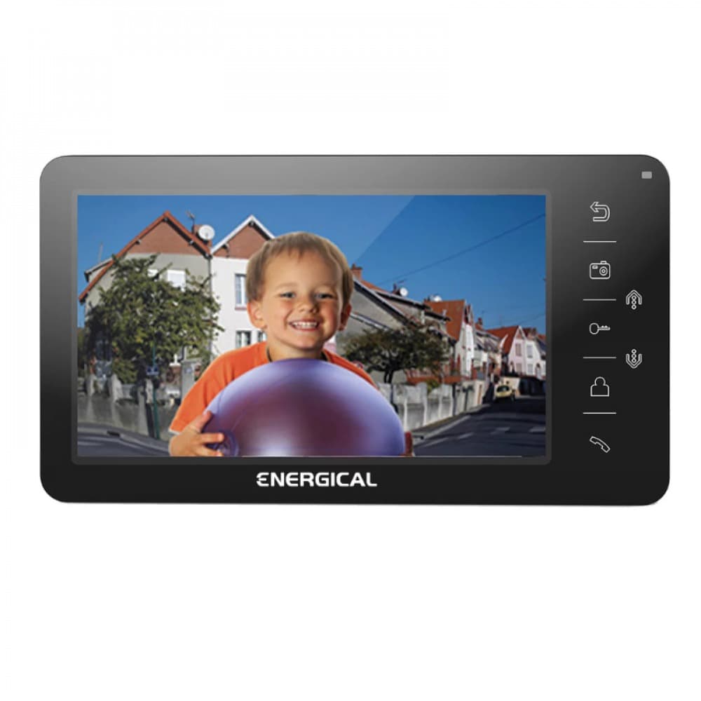 Moniteur visiophone ENERGICAL VFE 03 – écran 7 pouces, 4 fils, noir